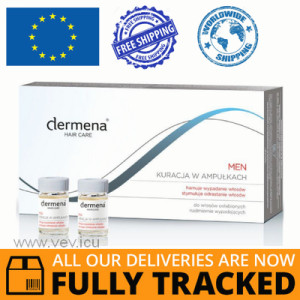 DERMENA MEN, ANTI-HAIR LOSS TREATMENT, 5 ML x 15 AMPOULES - MADE IN POLAND - FREE SHIPPING 
