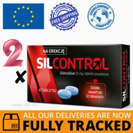 2 x SILCONTROL 25MG 4 TABS — MADE IN USA — FREE SHIPPING