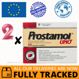 2 x PROSTAMOL UNO 320MG 60 CAPS - MADE IN GERMANY- FREE SHIPPING