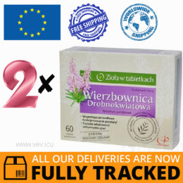 2 x HOARY WILLOWHERB 60 TABS - MADE IN POLAND - FREE SHIPPING 