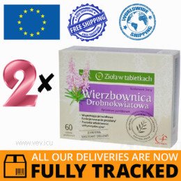 2 x HOARY WILLOWHERB 60 TABS - MADE IN POLAND - FREE SHIPPING 