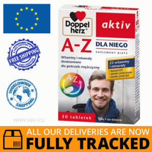 DOPPELHERZ AKTIV A-Z FOR HIM 30 TABS - MADE IN GERMANY - FREE SHIPPING