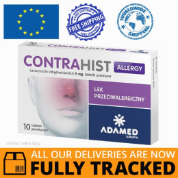 CONTRAHIST ALLERGY 5MG 10 TABLETS - MADE IN POLAND - FREE SHIPPING