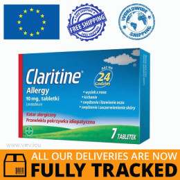 Claritine Allergy 7 Tablets — Made in Germany by Bayer — Free Delivery