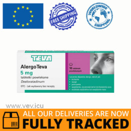 ALERGO TEVA 5mg  10 tablets — Made in Poland by Teva — Free Delivery