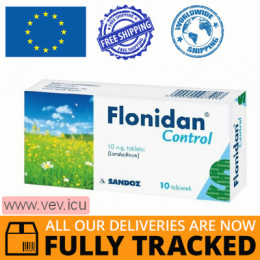 Flonidan Control 10mg 10 tablets — Made in Poland by Sandoz — Free Delivery