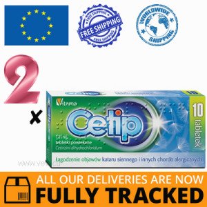 2 x CETIP 10 TABS — MADE IN POLAND — FREE SHIPPING