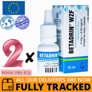 Betadrin WZF, Nasal Drops, 2p x 10ml — Made in Poland — Free Delivery