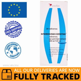 Flemoclav Solutab (Amoxicillin) 500mg/125mg 20 tablets — Made in Netherlands — Free Delivery