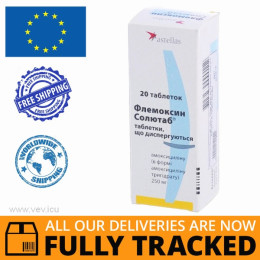 Flemoxin Solutab (Amoxicillin) 250mg 20 tablets — Made in Netherlands — Free Delivery