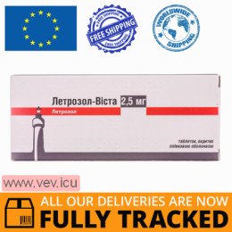 Letrozole-Vista 2.5 mg 100 tablets — Made in Romania — Free Delivery