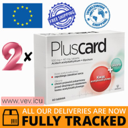Pluscard 100 mg + 40 mg, 2p x 60 tablets — Made in Poland by Aflofarm — Free Delivery