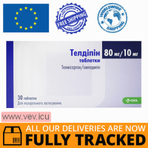 Teldipin 80mg/10mg, 30 tablets — Made in Slovenia — Free Delivery