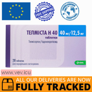 Telmista H 40, 40mg/12.5mg, 28 tablets — Made in Slovenia — Free Delivery