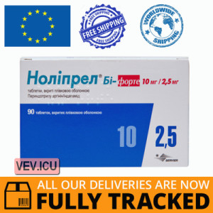 Noliprel Bi-Forte 10mg 90 tablets — Made in France — Free Delivery