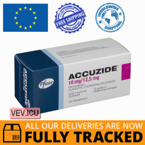 Accuzide 10, 10mg/12.5mg 30 tablets  — Made in Germany — Free Delivery