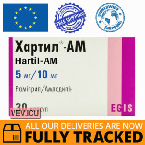Hartil-AM 5mg/10mg 30 tablets — Made in Hungary — Free Delivery