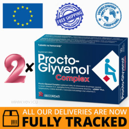 2 x PROCTO-GLYVENOL COMPLEX 300MG 30 TABS - MADE IN IRLANDIA- FREE SHIPPING