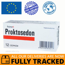 PROKTOSEDON 12 SUPPOSITORIES — MADE IN POLAND — FREE SHIPPING