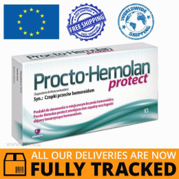 PROCTO-HEMOLAN PROTECT 10 SUPPOSITORIES — MADE IN POLAND — FREE SHIPPING