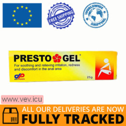 Presto Gel, quick and effective agent for the treatment of hemorrhoids 25 g — Made in Israel — Free Delivery