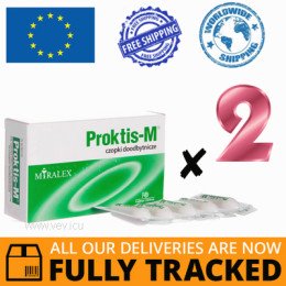 2 x PROKTIS-M 10 SUPPOSITORIES — MADE IN POLAND — FREE SHIPPING