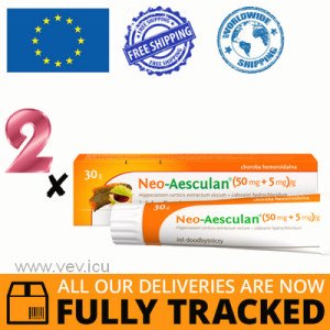 2 x NEO-AESCULAN RECTAL GEL 30G - MADE IN POLAND - FREE SHIPPING