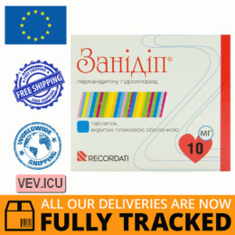 Zanidip 10mg 98 tablets — Made in Italy — Free Delivery