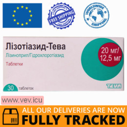 Lisotiasid-Teva 20mg/12.5mg 30 tablets — Made in Hungary — Free Delivery