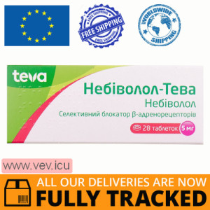 Nebivolol-Teva 5mg 28 tablets — Made in Czech Republic — Free Delivery