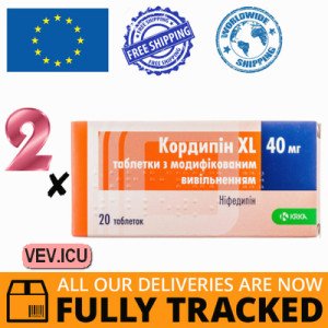 Cordipin XL 40mg 2p x 20 tablets — Made in Slovenia — Free Delivery