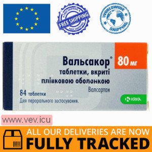 Valsacor 80mg 84 tablets — Made in Slovenia— Free Delivery