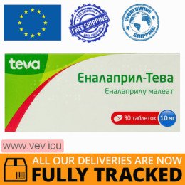 Enalapril-Teva 10 mg 30 tablets — Made in Poland — Free Delivery
