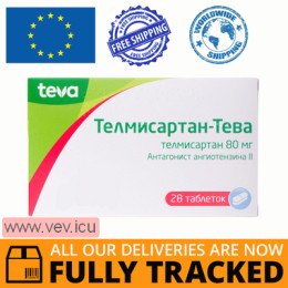 Telmisartan-Teva 80mg 28 tablets — Made in Hungary — Free Delivery