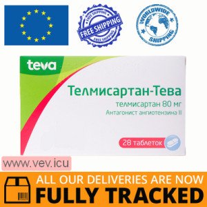 Telmisartan-Teva 80mg 28 tablets — Made in Hungary — Free Delivery