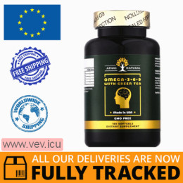 Omega-3-6-9 with green tea, 100 capsules — Made in USA — Free Delivery