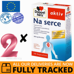 2 x DOPPELHERZ AKTIV FOR HEART 30 CAPS — MADE IN GERMANY — FREE SHIPPING 2 x DOPPELHERZ AKTIV FOR HEART 30 CAPS — MADE IN GERMANY — FREE SHIPPING
