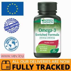 Omega-3 dietary supplement 80 capsules — Made in Canada — Free Delivery