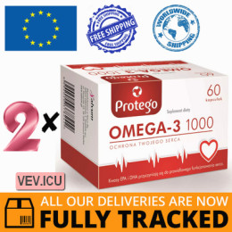 Protego Omega-3 1000, 2p x 60 capsules — Made in Poland — Free Delivery