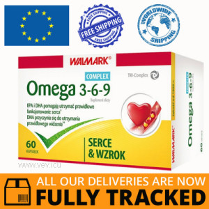 OMEGA 3-6-9 COMPLEX 60 CAPS - MADE IN CZECH REPUBLIC- FREE SHIPPING