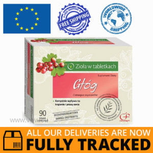 HAWTHORN (GŁÓG) 90 TABS - MADE IN POLAND - FREE SHIPPING 