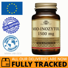 SOLGAR MIO-INOSITOL 1500MG 50 CAPS - MADE IN USA - FREE SHIPPING