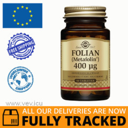SOLGAR FOLIAN METAFOLIN 400MG 50TABS - MADE IN USA - FREE SHIPPING