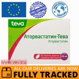 Atorvastatin-Teva 10mg 30 tablets — Made in Spain — Free Delivery