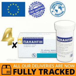 4 х PANANGIN 50 TABS — MADE IN HUNGARY — FREE SHIPPING