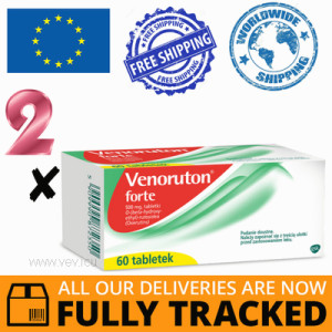 2 x VENORUTON FORTE 60 TABS — MADE IN SWITZERLAND — FREE SHIPPING