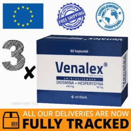 3 x VENALEX 60 CAPS — MADE IN POLAND — FREE SHIPPING