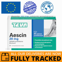 AESCIN 20MG 90 TABS — MADE IN POLAND — FREE SHIPPING