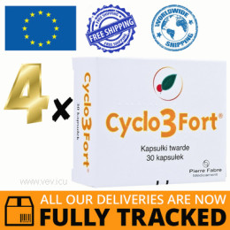 4 x CYCLO 3 FORT 30 CAPS - MADE IN FRANCE - FREE SHIPPING