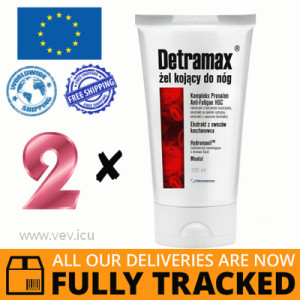 2 x DETRAMAX SOOTHING GEL FOR LEGS 100ML - MADE IN POLAND - FREE SHIPPING